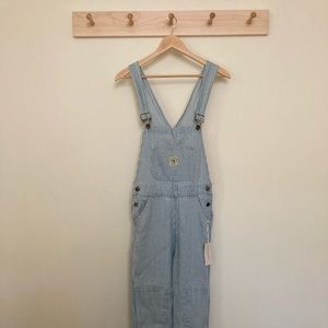The Hey Gang overalls in railroad stripes